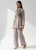 Taupe Botanical Printed Co-Ord Set