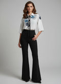 Noir Bloom Embroidered Shirt