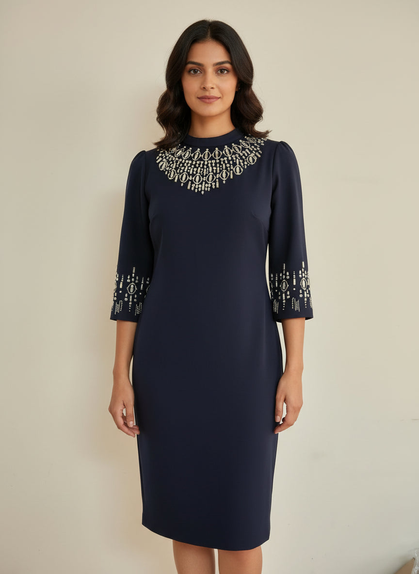 Midnight Regal Embellished Dress