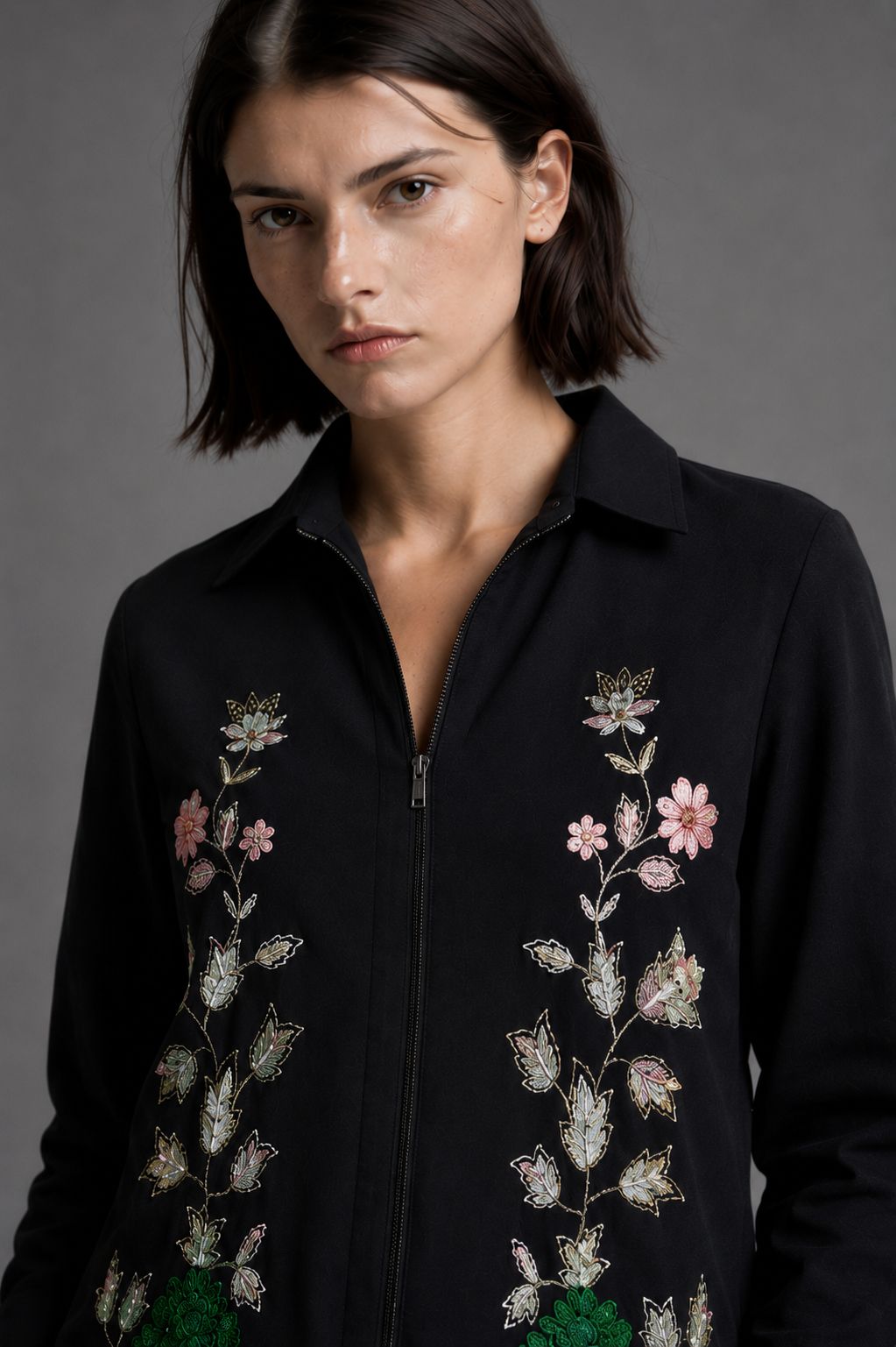 Noir Botanica Embroidered Co-Ord Set