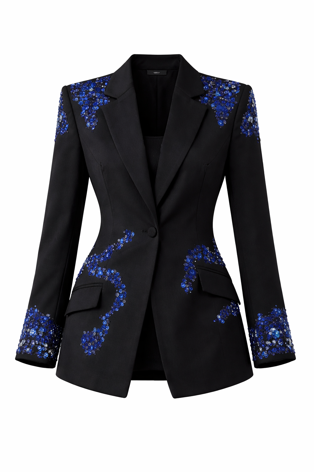 Black Sapphire Embellished Blazer