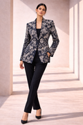 Midnight Floral Jacquard Blazer