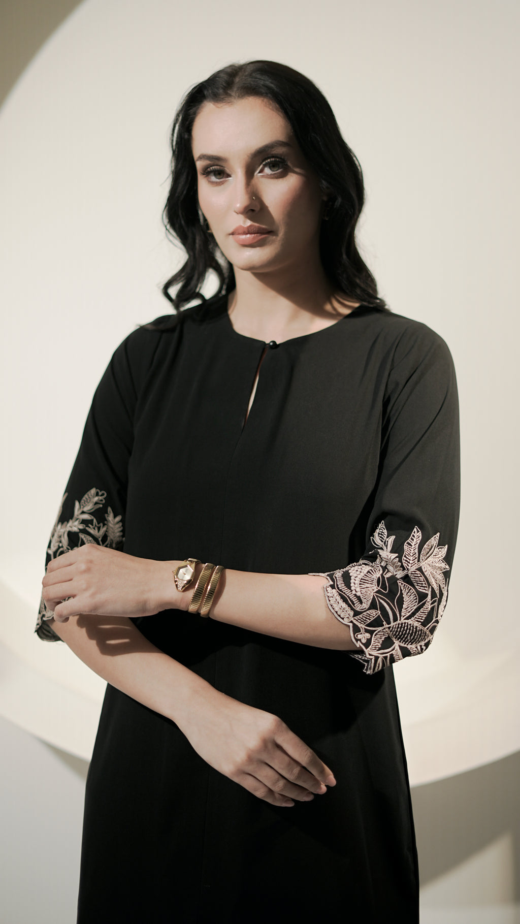 Noir Fern Embroidered Kurta Set