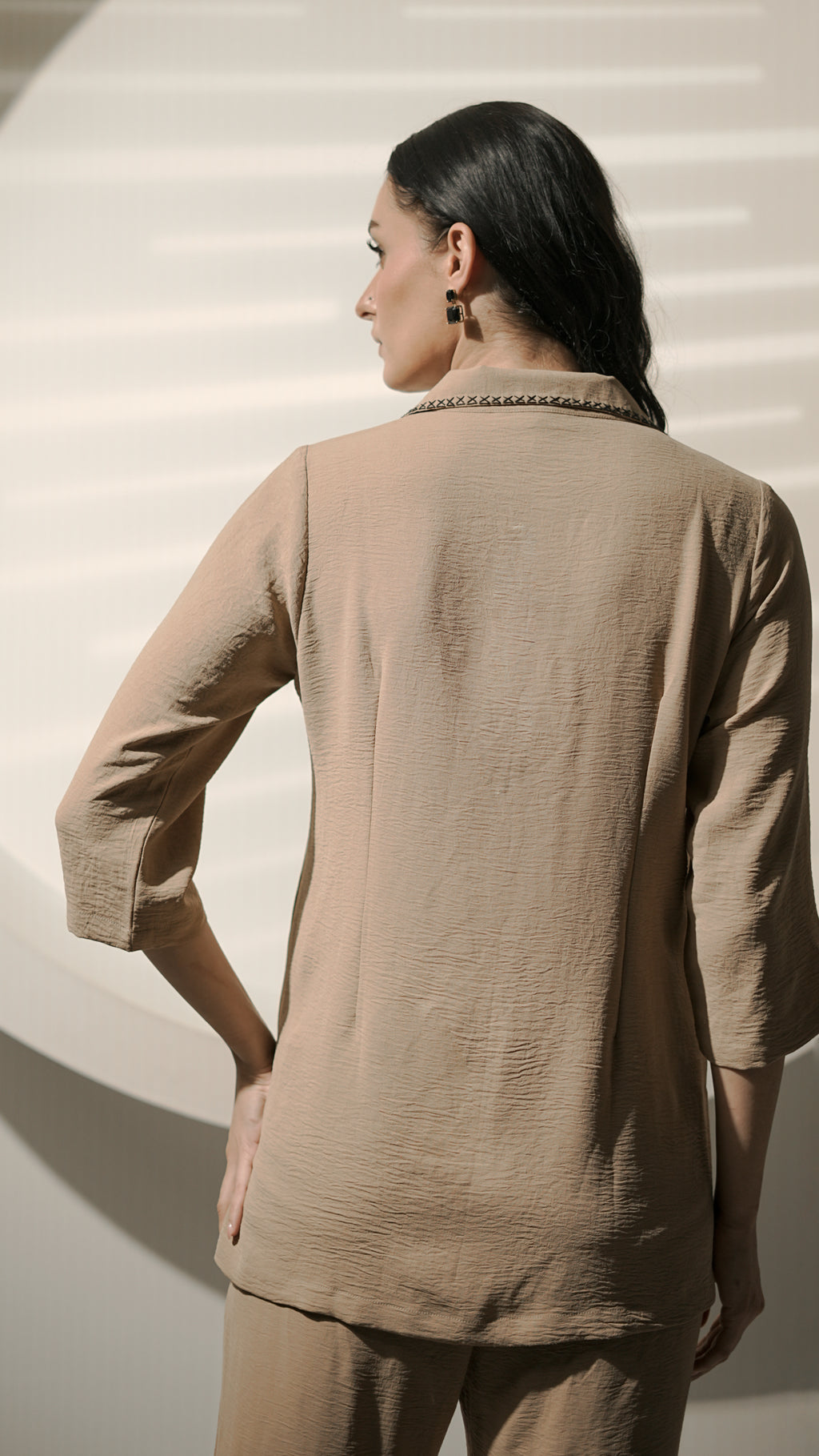 Sandstone Vine Embroidered Co-Ord Set