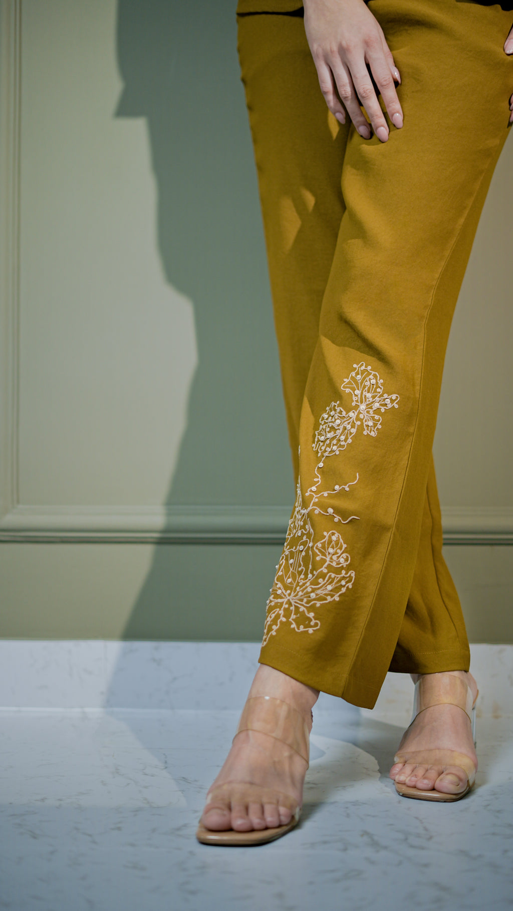 Mustard Embroidered Co-Ord Set