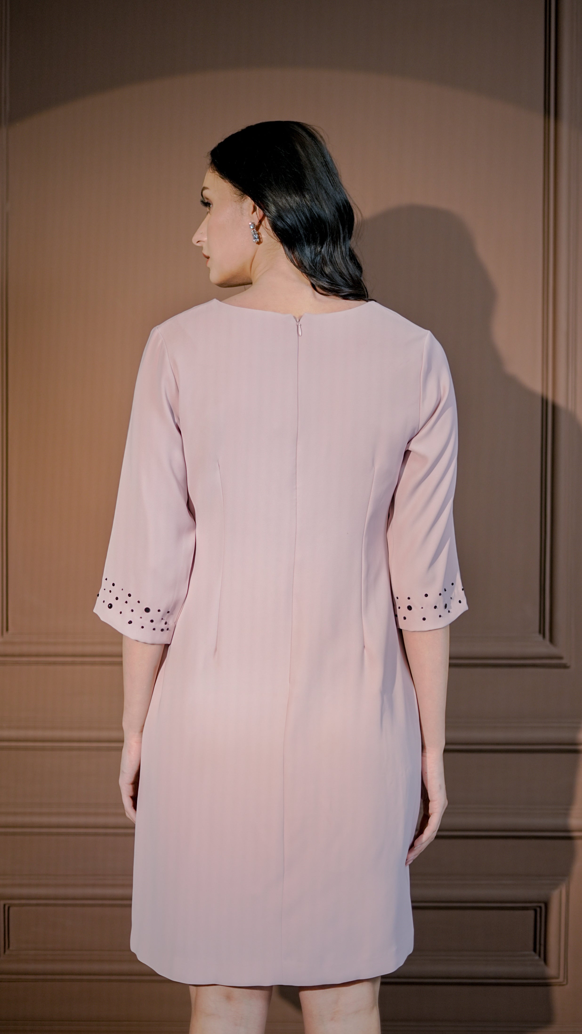 Blush Embellished Shift Dress