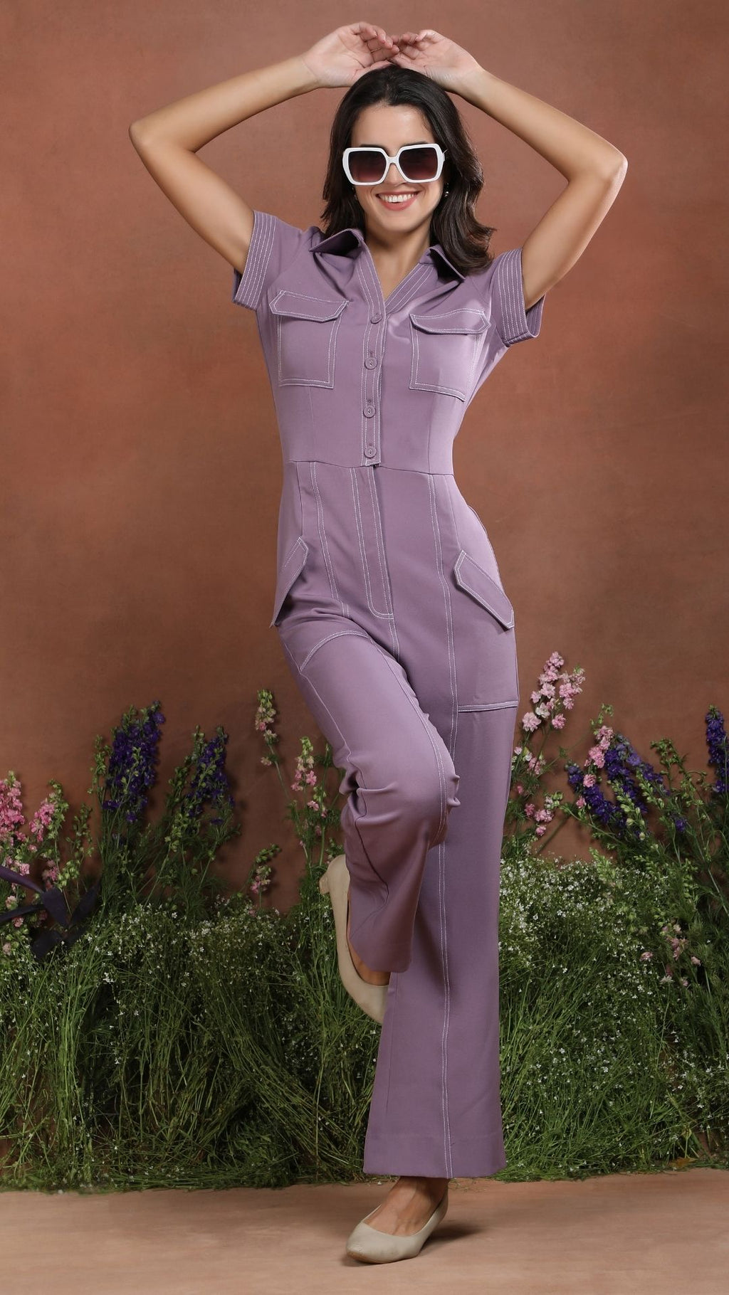 Lilac Utility Chic Jumpsuit