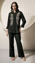 Midnight Paisley Embroidered Co-Ord Set