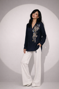 Midnight Garden Embroidered Shirt
