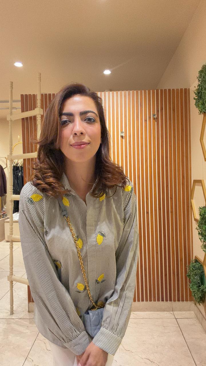 Lemon Grove Striped Embroidered Shirt