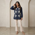 Midnight Lily Embroidered Shirt