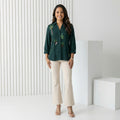 Emerald Oasis Embellished Shirt