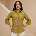 Olive Royale Embroidered Shirt