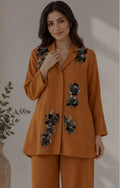 Mustard Bloom embellished Co-ord set