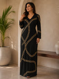 Noir Chainlink Long Gown