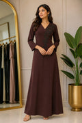 Midnight Cocoa Embellished Gown