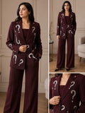 Enigma Wine Blazer set