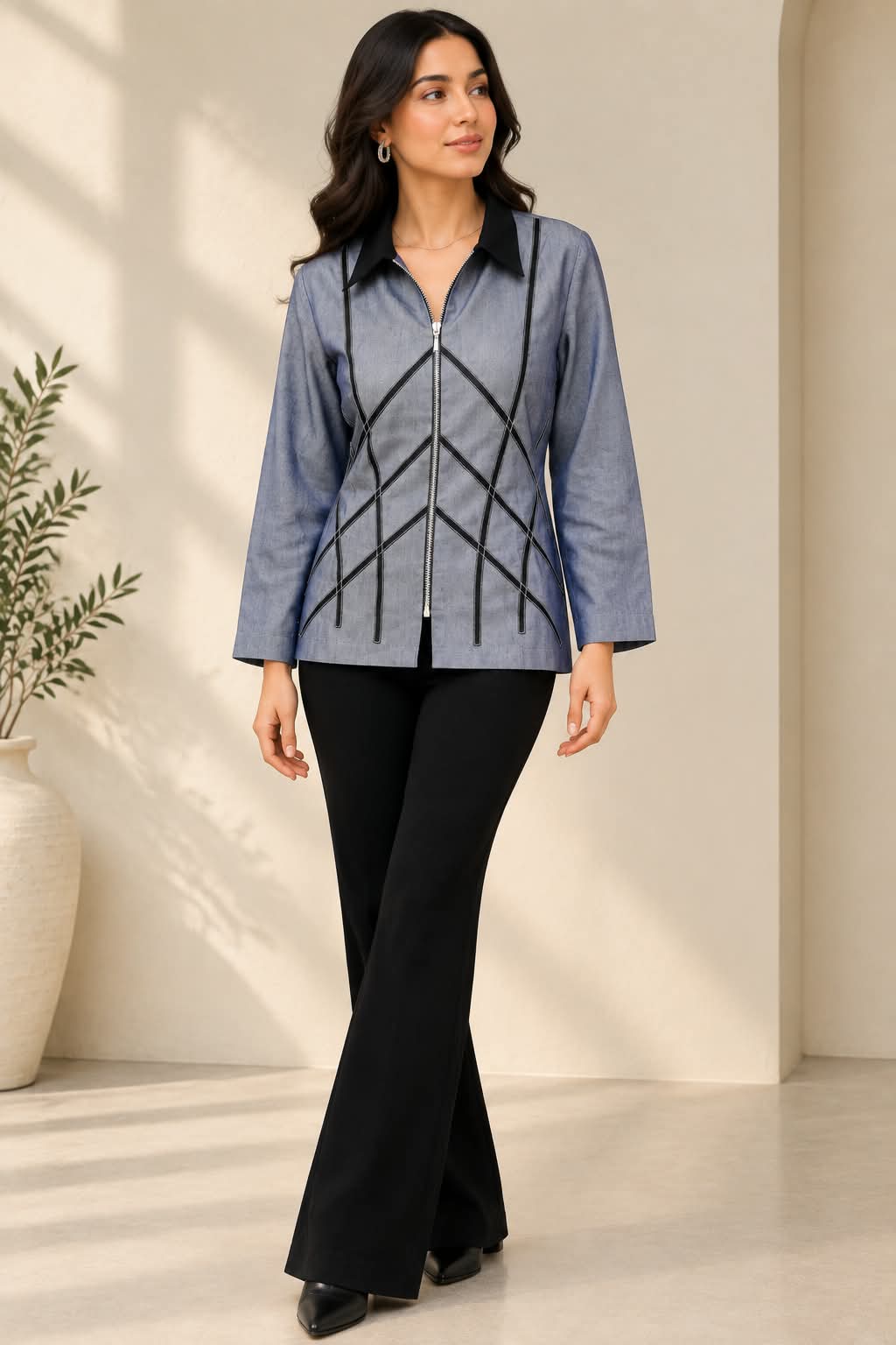 Modern Muse Zipper Shirt