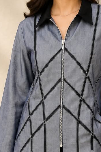 Modern Muse Zipper Shirt