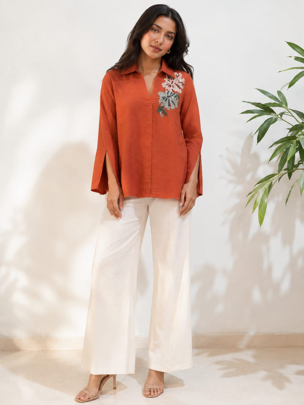 Ember Bloom Embellished Shirt