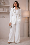Ivory Grace Embellished Blazer Suit