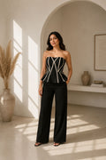 Noir Sculpt Peplum Set