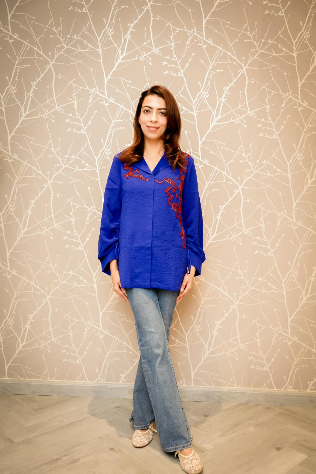 Cobalt Rouge Embroidered Shirt