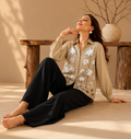 Sand Dune Floral Embroidered Shirt