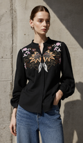 Midnight Garden Embroidered Shirt