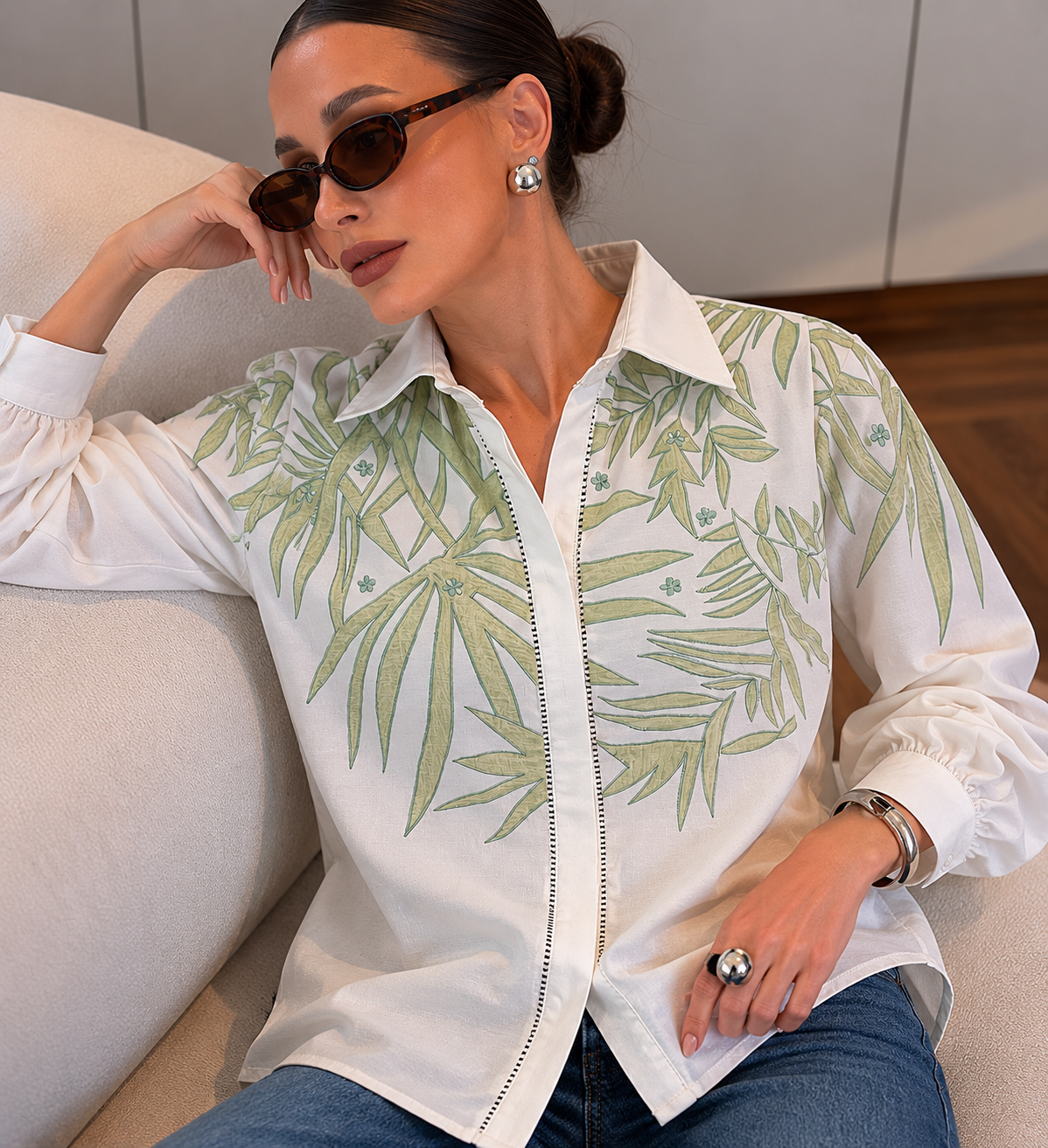 Classic Tropical Applique Shirt